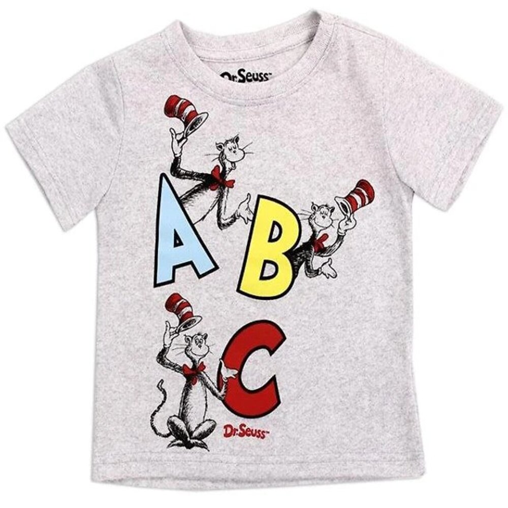 Dr. Suess Alphabet Toddler T-Shirt 3T 4T Unisex Cat In The Hat